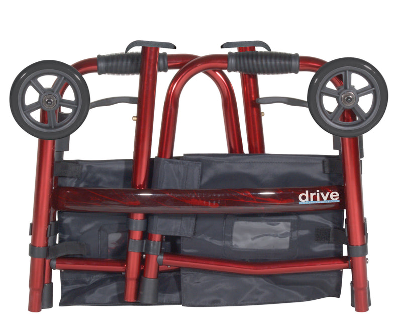 Deluxe Folding Travel Walker with 5" Wheels