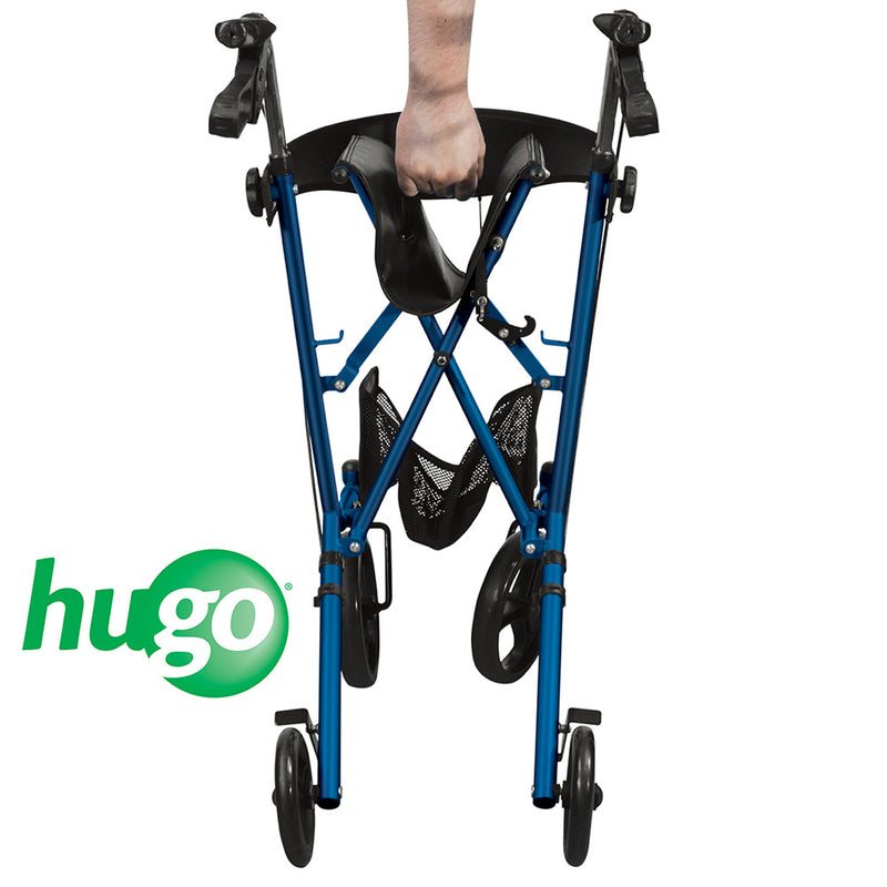 Hugo Sidekick Side-Folding Rolling Walker with a Seat - Blueberry