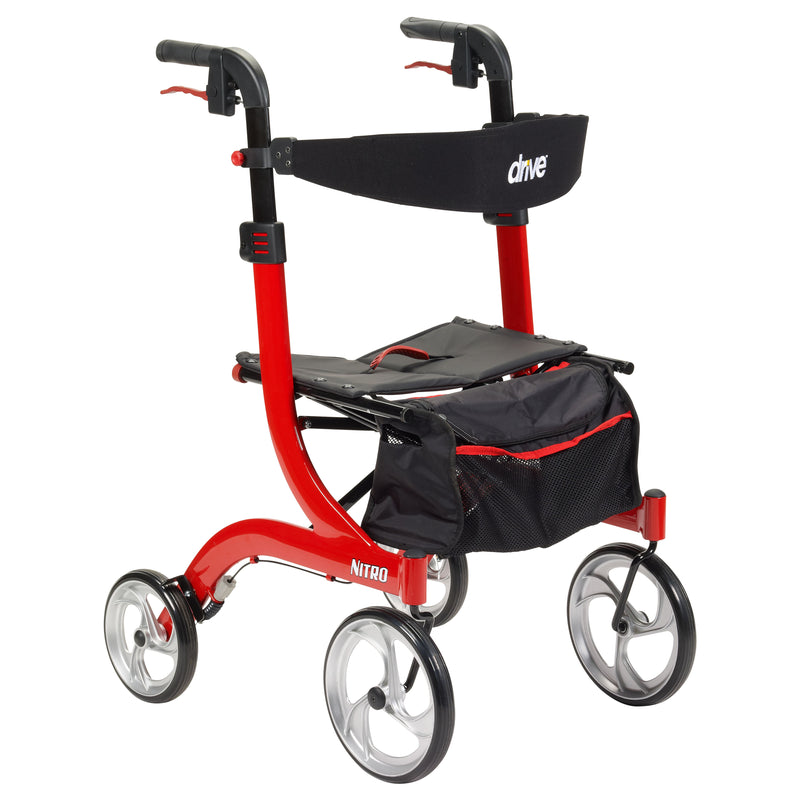 Nitro Aluminum Rollator, 10" Casters