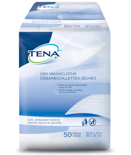 TENA Dry Washcloths