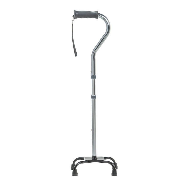 Folding Quad Cane, Small Base, Charcoal, 1EA, 12/CV