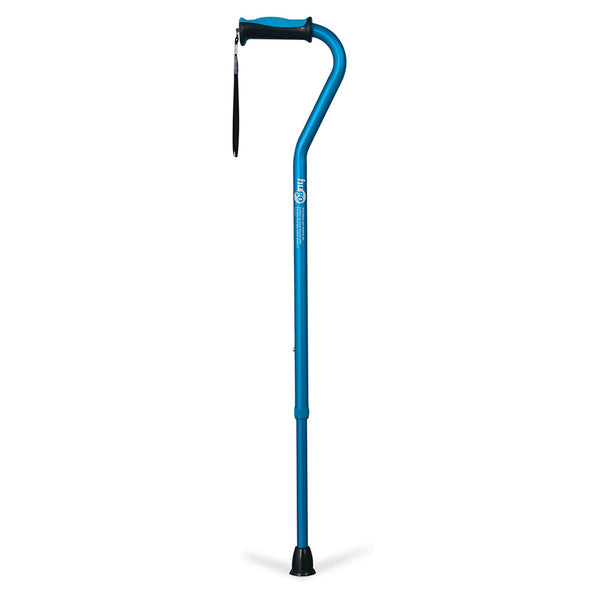 Hugo Ergonomic Offset Handle Cane - Aquamarine