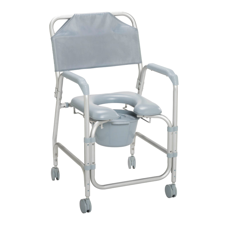 Aluminum Shower Chair and Commode with Casters