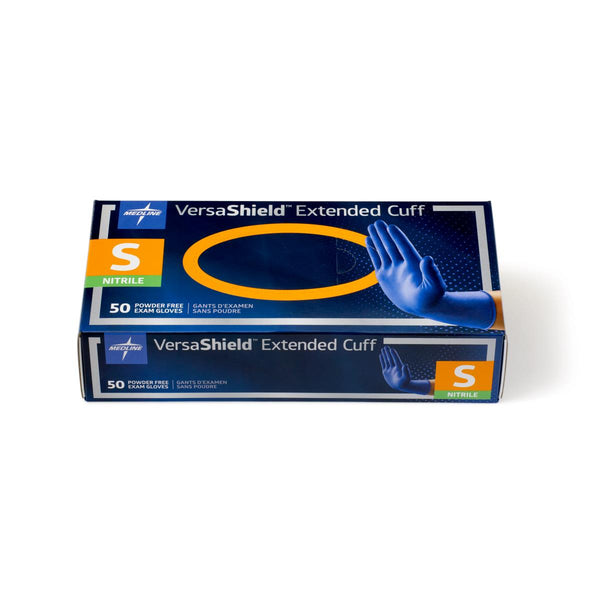 VersaShield Powder-Free Nitrile Exam Glove, Extended Cuff, 12"
