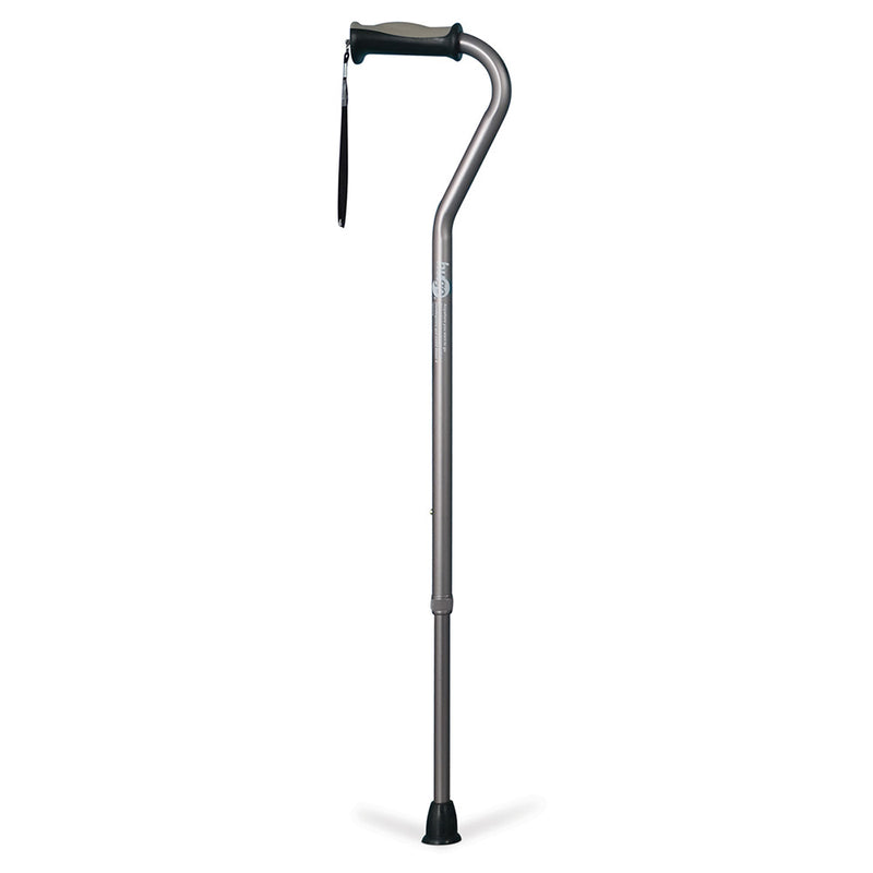 Hugo Ergonomic Offset Handle Cane - Smoke