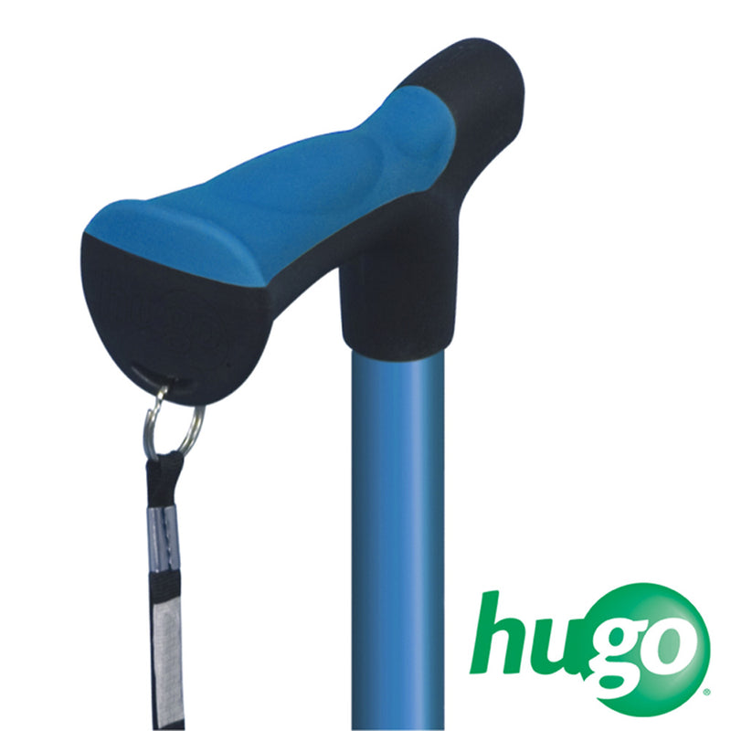 Hugo Ergonomic Folding Cane - Aqua