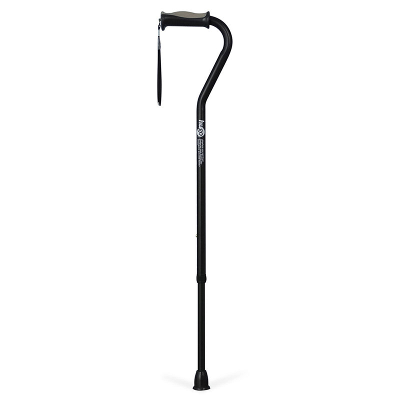 Hugo Ergonomic Offset Handle Cane - Ebony