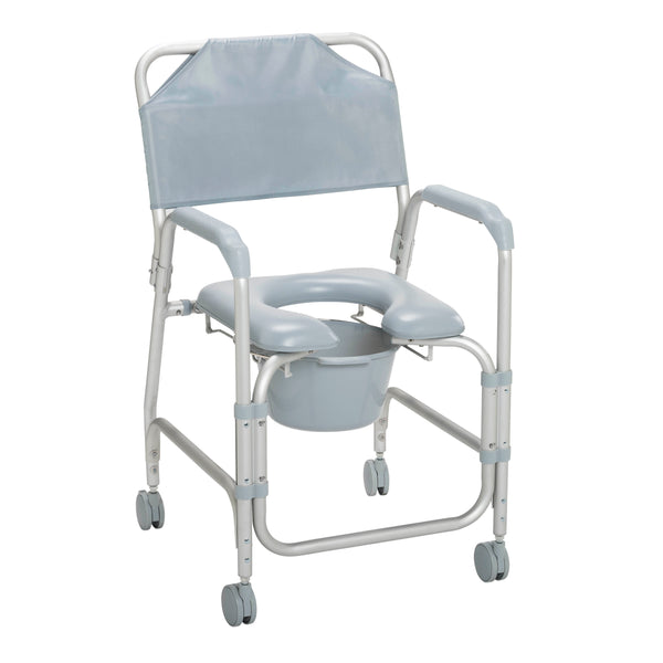 Aluminum Shower Chair and Commode with Casters